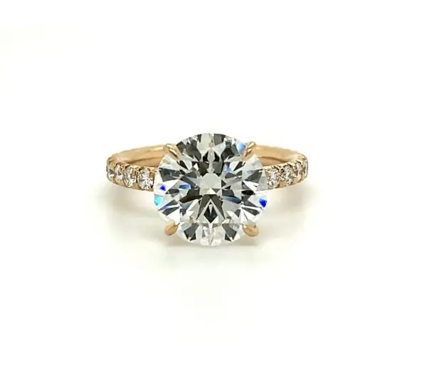 Rose Gold Round Brilliant-Cut Diamond Engagement Ring Custom Engagement Rings 2